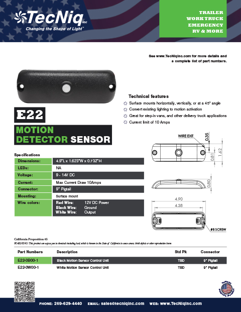 E22 Product Sheet