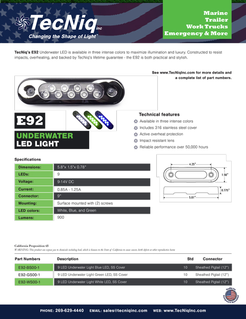 E92 Product Sheet