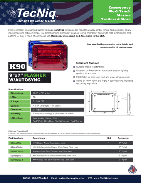 K90 Product Sheet